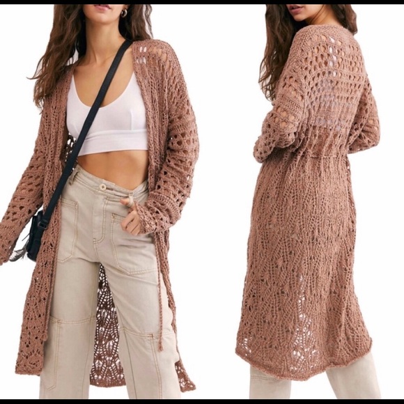 free people sweet talker crochet cardi